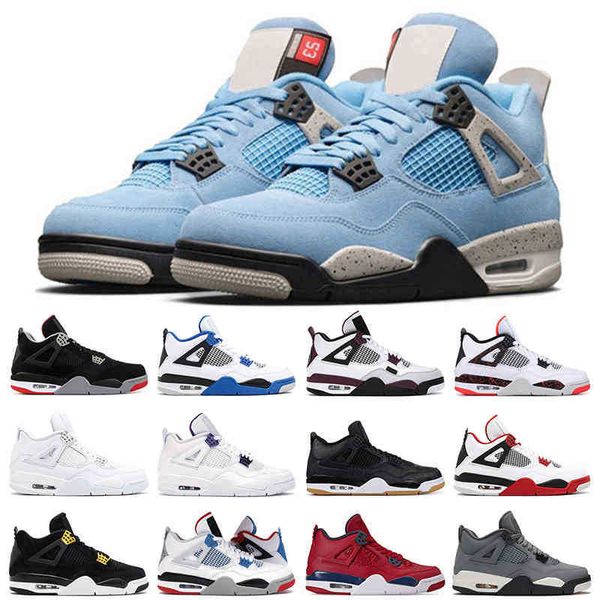 

boots basketball shoes 4s university blue jumpman 4 men women fired red black cat bred court purple sneakers