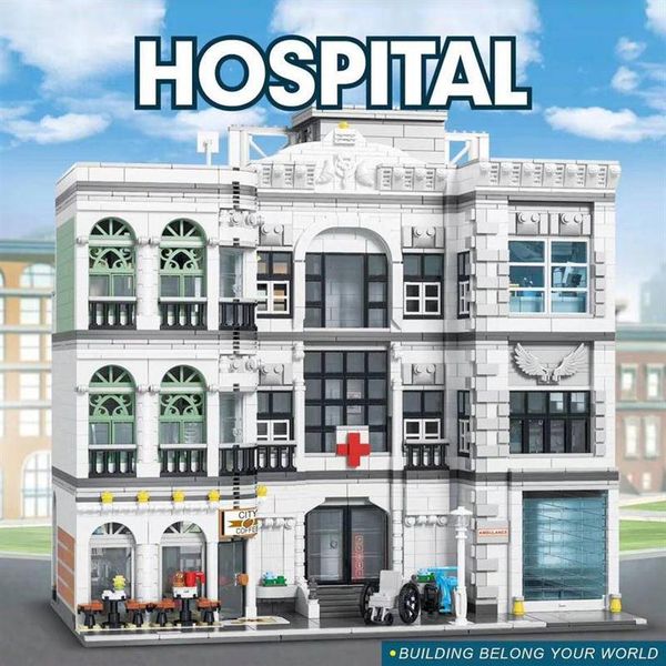 

moc block ug10188 ideas creative street view hospital model 4953pcs modular building blocks brick toys kids gift 891352692