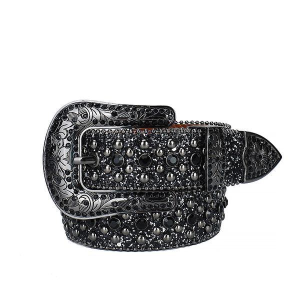 

rhinestone belt luxury design diamond buckle black strap for jeans decorative rivet belts ceinture femme western, Black;brown