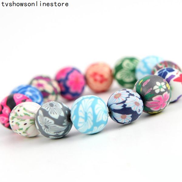 

bracelet bangle for women flower colorful round beads charm bracelets hjxxn, Black