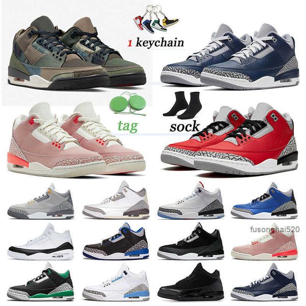 

shoes 3s men basketball shoes 3 jumpman pine green patchwork new black cat medium grey racer blue midnight navy pure white mens trainers
