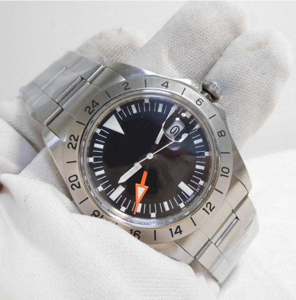 

designer watch bk factory luxury mens vintage explorer ii 2 steve mcqueen 1655 steel 40mm 1979 edition r-gmt ref.1972 asia 2813 movement aut, Slivery;brown