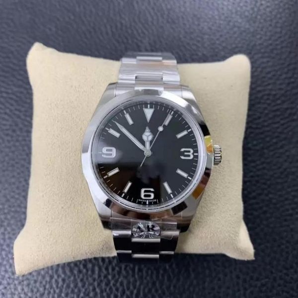 

watches 36mm explorer vintage 16570 stainless steel asia 2813 movement mechanical automatic mens watch men's wristwatches, Slivery;brown