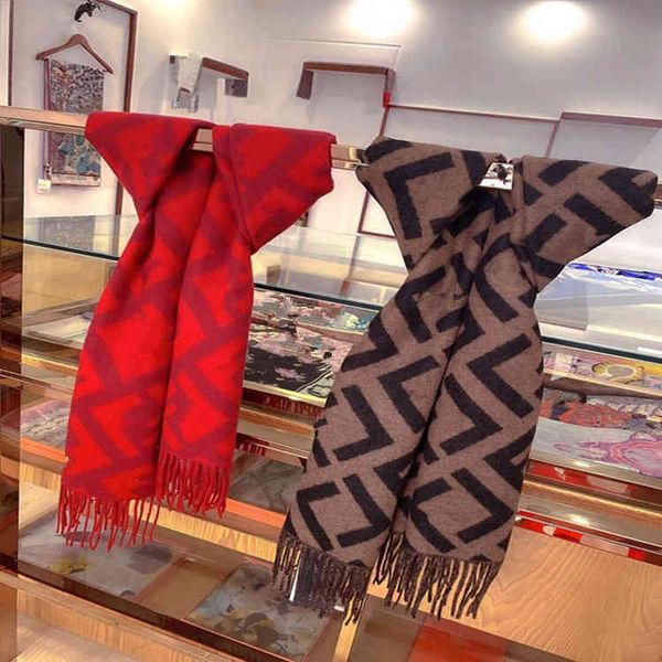 

classic style thickened double-sided wool scarf autumn and cashmere bib net red with warm shawl, Blue;gray