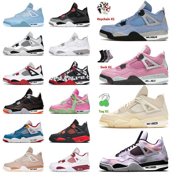 

4 4s iv original basketball shoes jumpman university pink sail zen master punch gold black cat jorden white cement j4 sneakers sports traine
