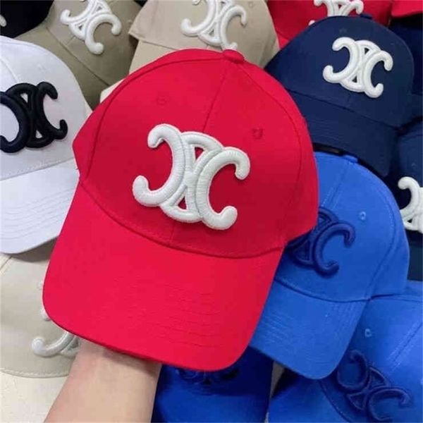 

ball celins caps european designer station spring summer big letter mens womens duck tongue hat classic khaki outdoor sunshade baseball cap, Blue;gray