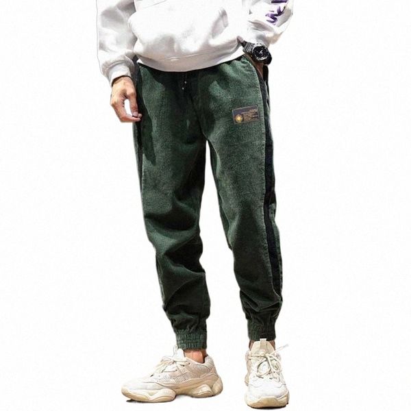 

men's pants men's pants winter corduroy trousers men plus thick velvet business casual loose autumn and male trou l78r#, Black