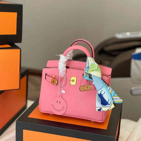 

herme bags birkins women totes layer cowhide platinum bag tote ladies smiley face silk scarf handbag with lock size 20-30cm with logo