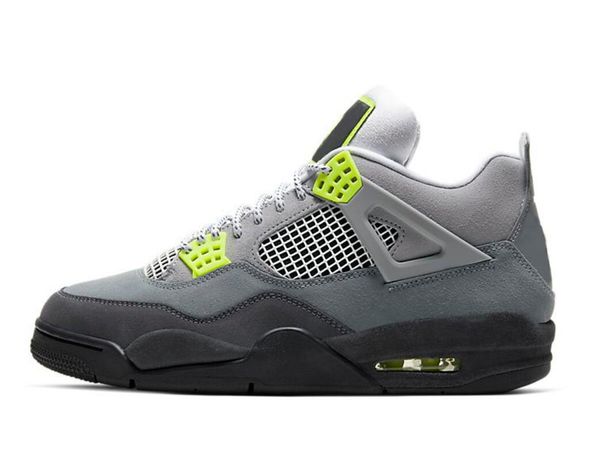 

men women shoes new air authentic og 4 se neon retro cool volt wolf grey anthracite outdoor shoes sneakers sports ct5342-007, Black