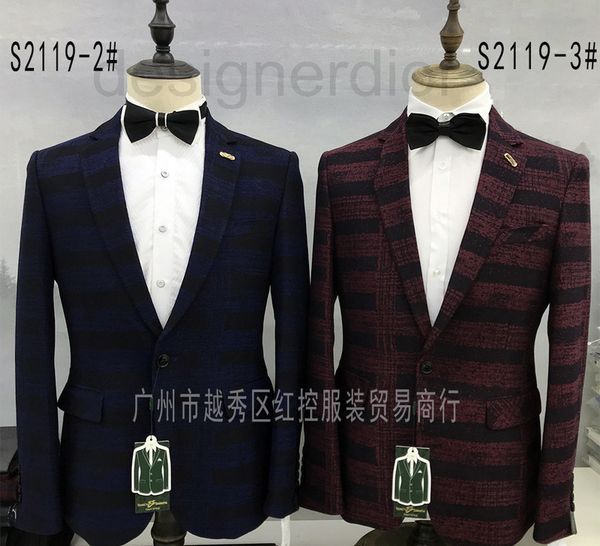 

men's suits & blazers designer suit jacket men's formal business summer casual small suit fashion mtsl, White;black