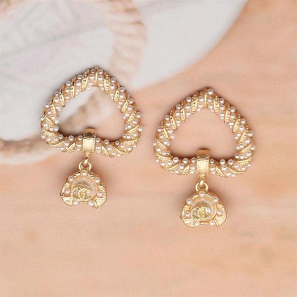 

designers womens designer brand letter earrings ear stud women crystal pearl elegance temperament simple ladies wedding party jewelry a210n, Golden;silver