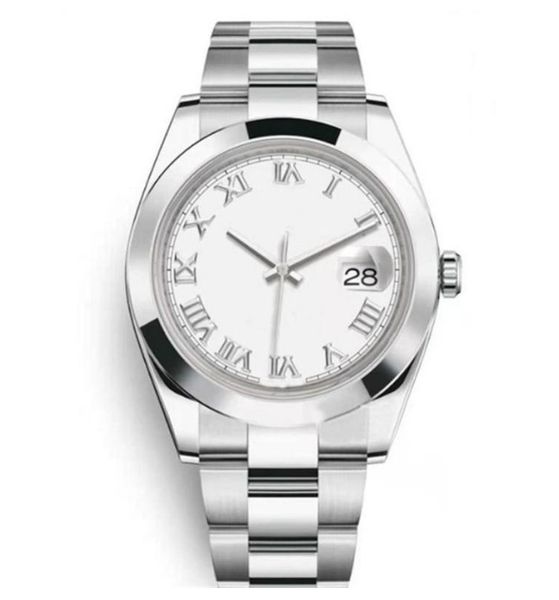 

grade aaa high-grade mens watch sapphire gray baton datejust daydate 41mm blue watch smooth automatic mechanical waterproof watches oyster b, Slivery;brown