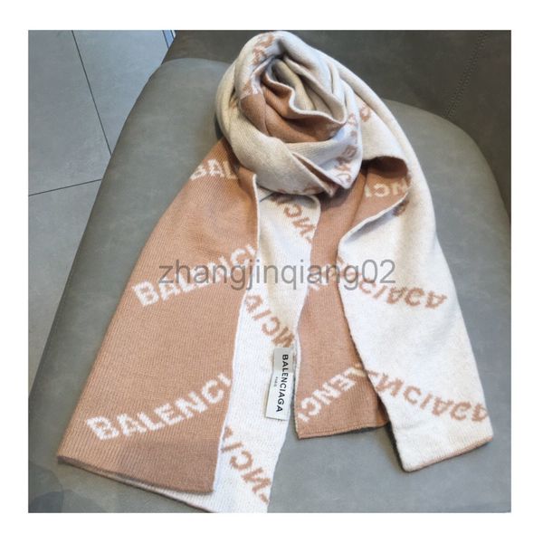 

designer cashmere head balanciagas scarf woman mens autumn winter fashion brand shawl european american knitted cashmere scarves warmth bale, Blue;gray