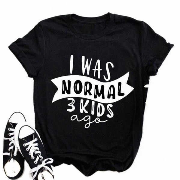 

women's t-shirt women's t-shirt women girls casual female summer short sleeve pink tshirts i was normal 3 kids ago letters printe, White