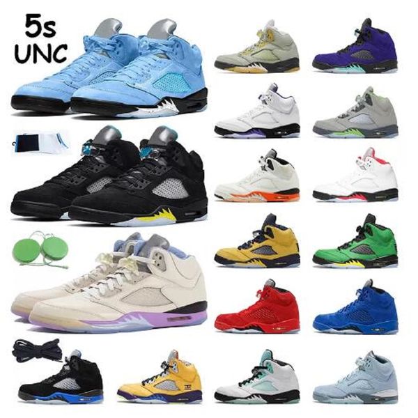 

with box jumpman 5 5s basketball shoes mens trainers sneakers raging bull stealth bred anthracite white cement outdoor sports eur 40-47