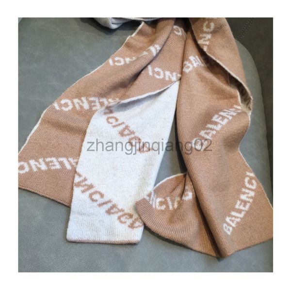 

designer cashmere head balanciagas scarf woman mens autumn winter new fashion shawl european american knitted scarves warmth bb balenciga sc, Blue;gray