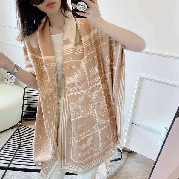 

classic style new scarf shawl with thickened warm office cloak autumn and double-sided cashmere scarf for women 4bb3 tnjk, Blue;gray