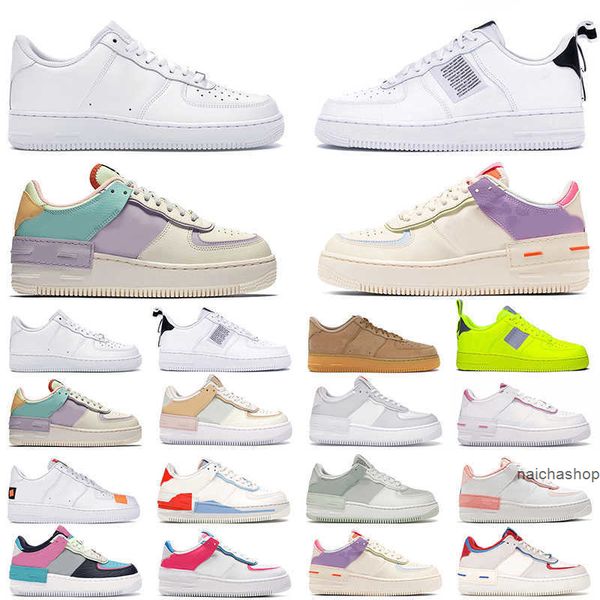 

shoes men women shadow low triple white utility black wheat offs platform shoe 1s women trainers air''forces1''af1s casu