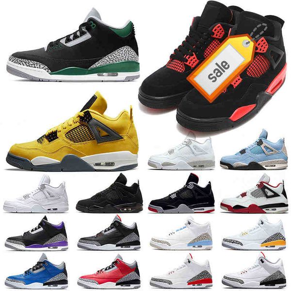 

boots basketball shoes 4 men 4s red thunder university blue shimmer pine green white oreo bred black cement midnight navy unc mens trainers