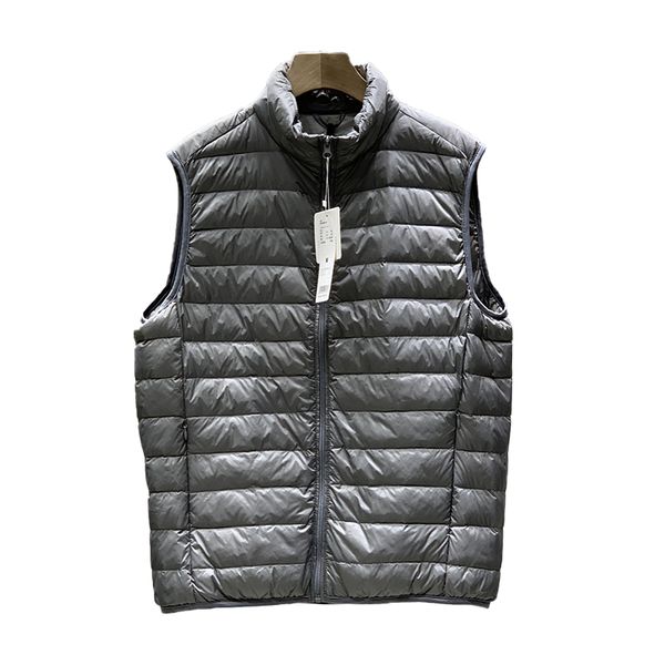 

men's down vest warm candy color 90% down light and thin jacket stand collar fabric slightly waterproof matte storage bag 140kg s-3xl 4, Black;white