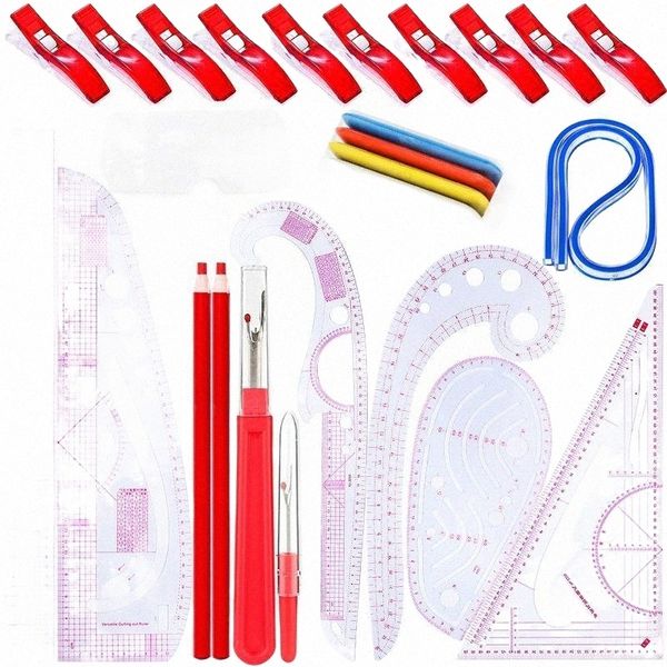 

sewing notions & tools sewing notions & tools french curve rulers set measure patchwork ruler craft cutting clothing sample metric yardstick, Black