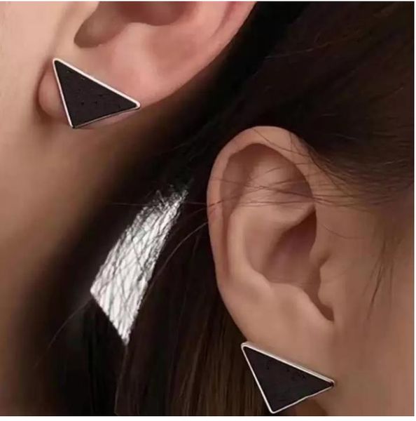 

dangle chandelier women fashion studs earrings charm men studs stainless steel triangle stud wedding, Silver