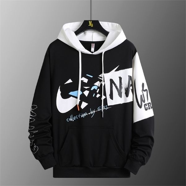 

mens hoodies sweatshirts men teenager printing spring autumn coat sportwear streetwear pullovers designer clothing 220912, Black