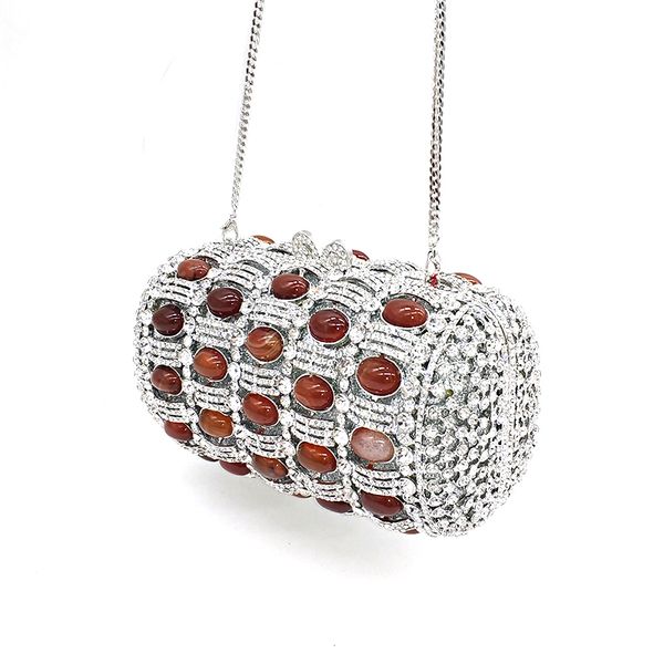 

evening bags nigeria traditional bridal wedding party luxury women evening hollow out classical opal crystal bag 220908