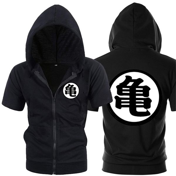 

men's hoodies sweatshirts casual funny print hoodie men black gray cosplay sweatshirt fashion short sleeve zipper mens jackets 220912