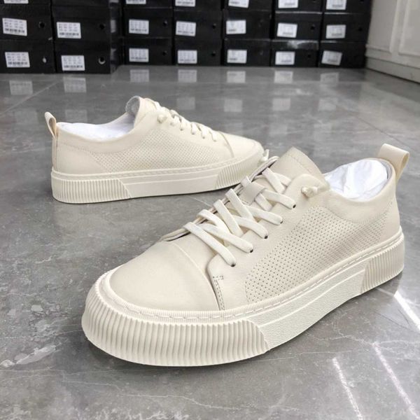 

men 's leisure shoes handmade sneakers cookies shoes cow leather platform man 's