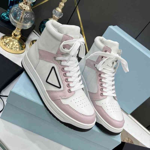 

gaobang casual boots shoes women's board autumn panda high leather flat bottom sports couple white xb8j, Black