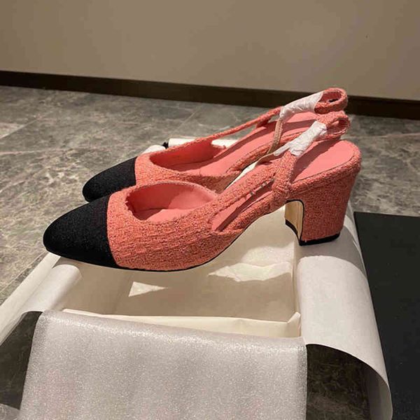 

sandals summer women's shoes thick heel air french square head color matching fashion baotou fairy sandals, Black