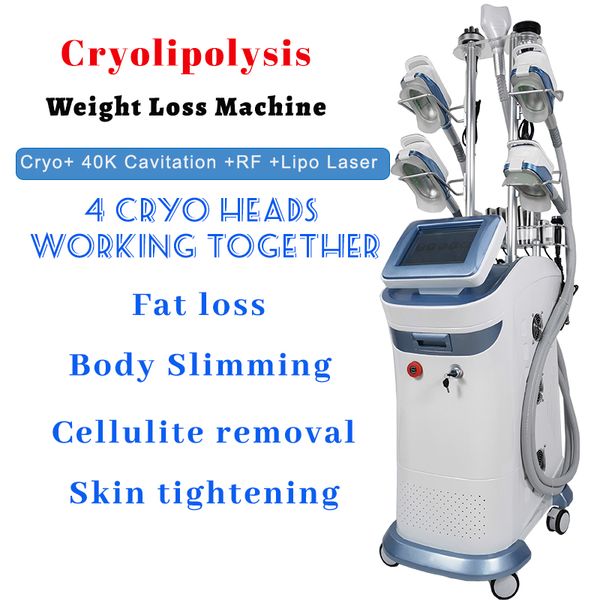 

cryolipolysis slimming machine vacuum therapy fat ing dissolving cellulite removal multifunctional equipment 4 heads working together