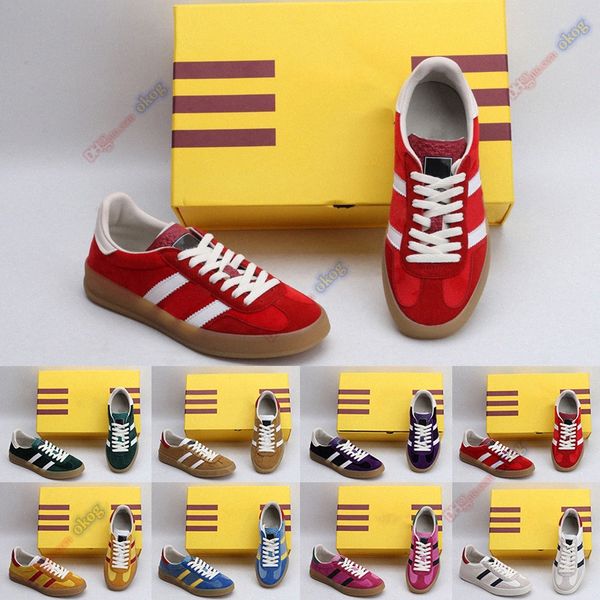 

originals gazelles sneaker mens womens designer casual shoes low retro patchwork collaboration outdoor woman shoe designer sneakers striped, Black