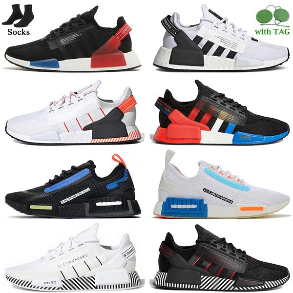 

fashion nmd r1 v2 v3 running shoes with socks 2022 women mens nmds1 nmds edition 1 og white dazzle camo black blue utility green legend ink