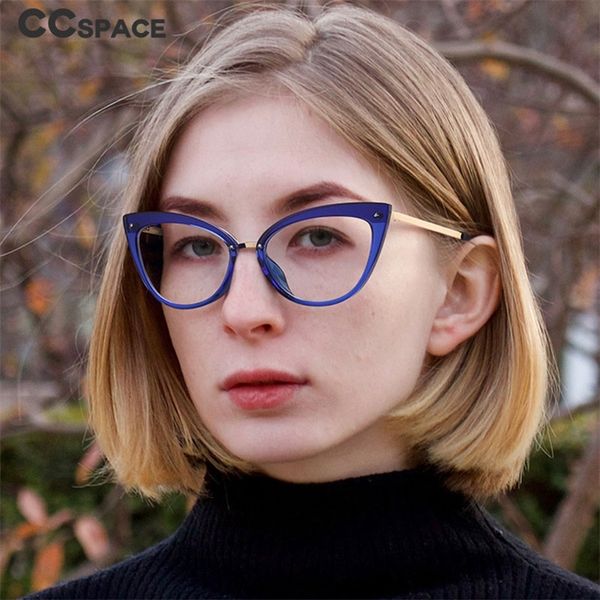 

sunglasses frames 51102 cat eye women anti blue light optical glasses tr90 fashion computer eyeglasses 220912, Silver