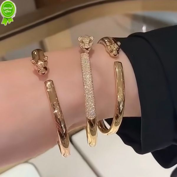

designer ladies earrings panthere seri bangle 18 k gold never luxury brand bangl classic style ladi bracelet hight counter, Silver