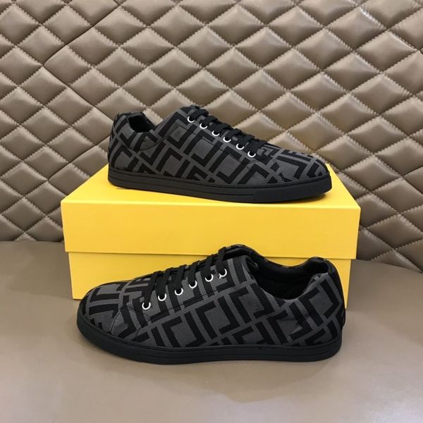 

2022 high-quality ff shoes men designer double lace-up casual shoes for men sneakers comfortable beautiful classic timeless 03, Black