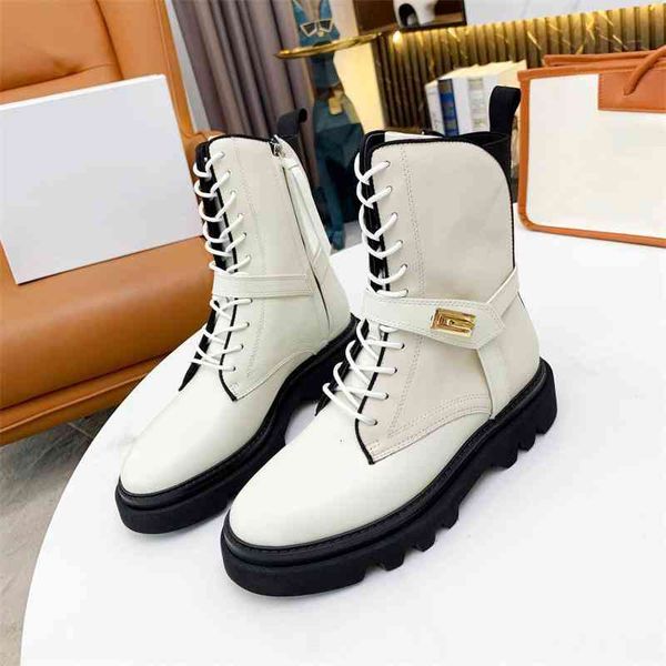 

boots net red martin boots women's autumn and winter genuine leather motorcycle thick soled lace up chelsea small, Black