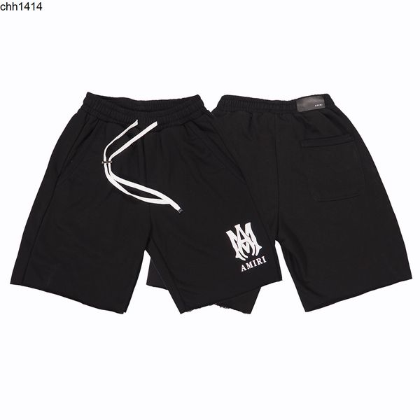 

fashion brand high street 22ss classic printed shorts metal buckle drawstring casual pants, White;black