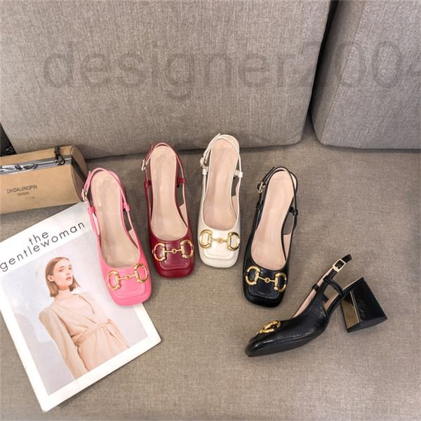 

dress shoes designer adequate 2021 horse title buckle shows thin thick heel single shoes women's high heels small square head shallow m, Black