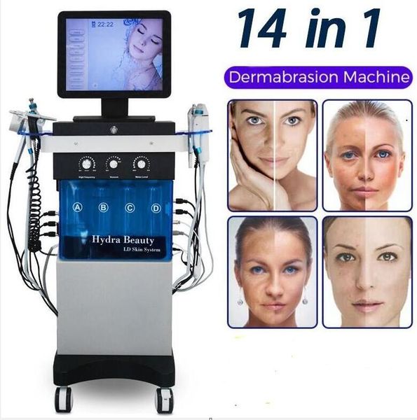 

new 13 in 1 hydra facial dermabrasion machine water peeling oxygen jet peel hydro ffacial deep cleasing skin care equipment