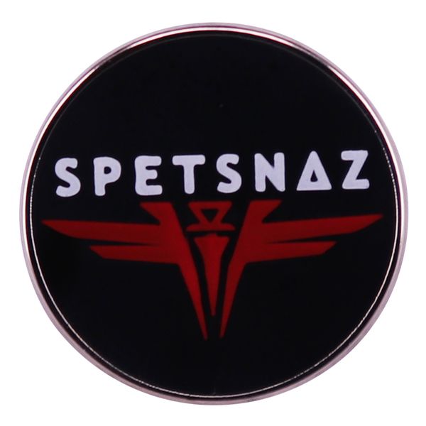 

other fashion accessories spetsnaz emblem enamel pin brooch badge clothes hat backpack decoration jewelry accessories, Silver
