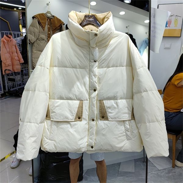 

womens down parkas women down jacket casual style autumn winter coats and parkas female outwear 220912, Black