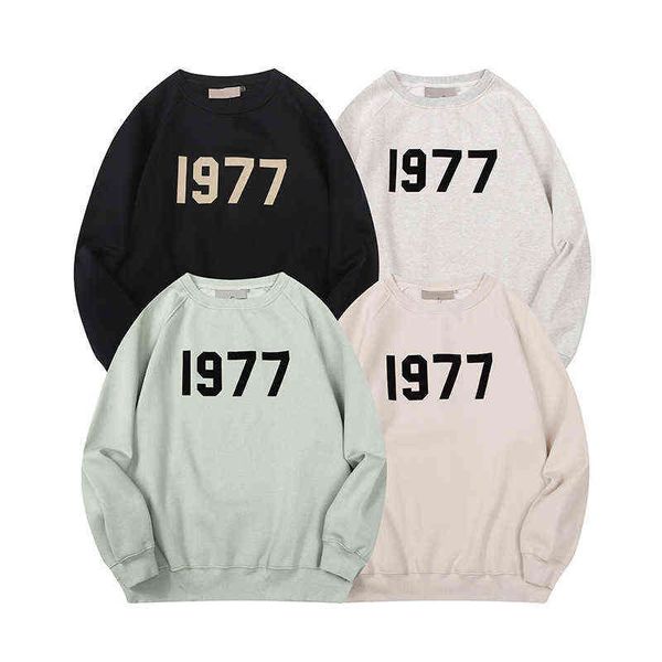 

men's hoodies & autumn and high street fashion brand double line sweater women's casual loose lovers' wear plush ins, Black