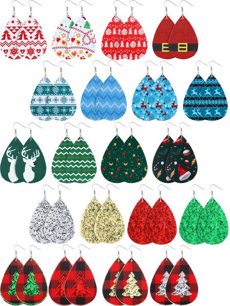 

dangle chandelier l women christmas drop earring faux leather plaid delivery 2022 bdesybag amtsl, Silver