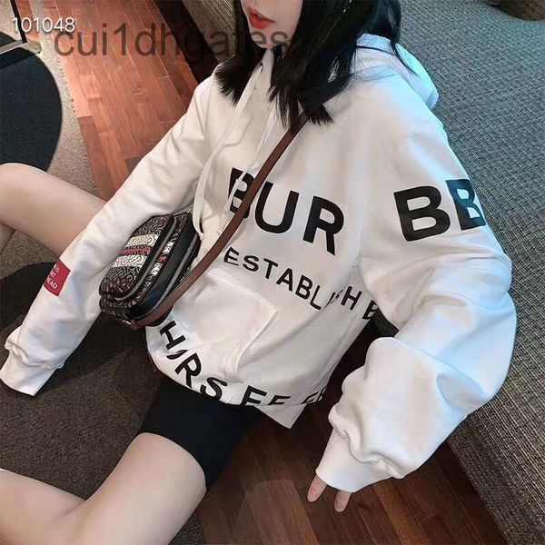 

2022 brand burb hoodies price 2022 autumn new cotton terry hooded sweater, Black