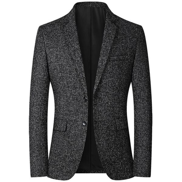 

men's suits blazers men brand jacket fashion slim casual coats handsome masculino business jackets striped 220912, White;black