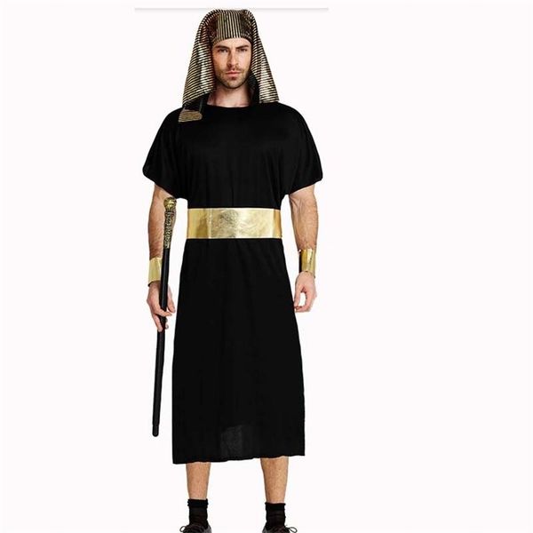 

theme costume black egypt men pharaoh cosplay carnival s fancy dress party halloween role play christmas birthday 220912, Black;red