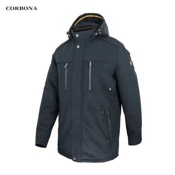 

men's down parkas corbona arrival autumn men's jacket windproof outdoor warm business casual male clothing winter coat parka 22090, Black